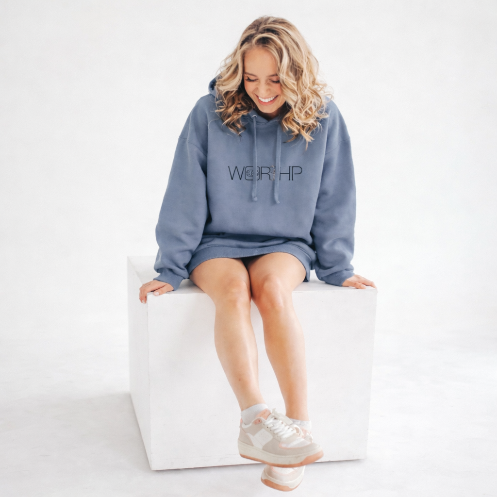 CE WORSHIP BLUE HOODIE