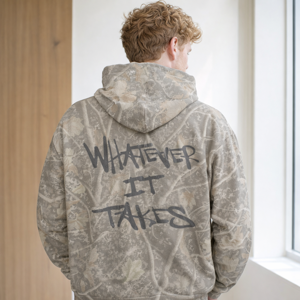 WHATEVER IT TAKES CAMO HOODIE