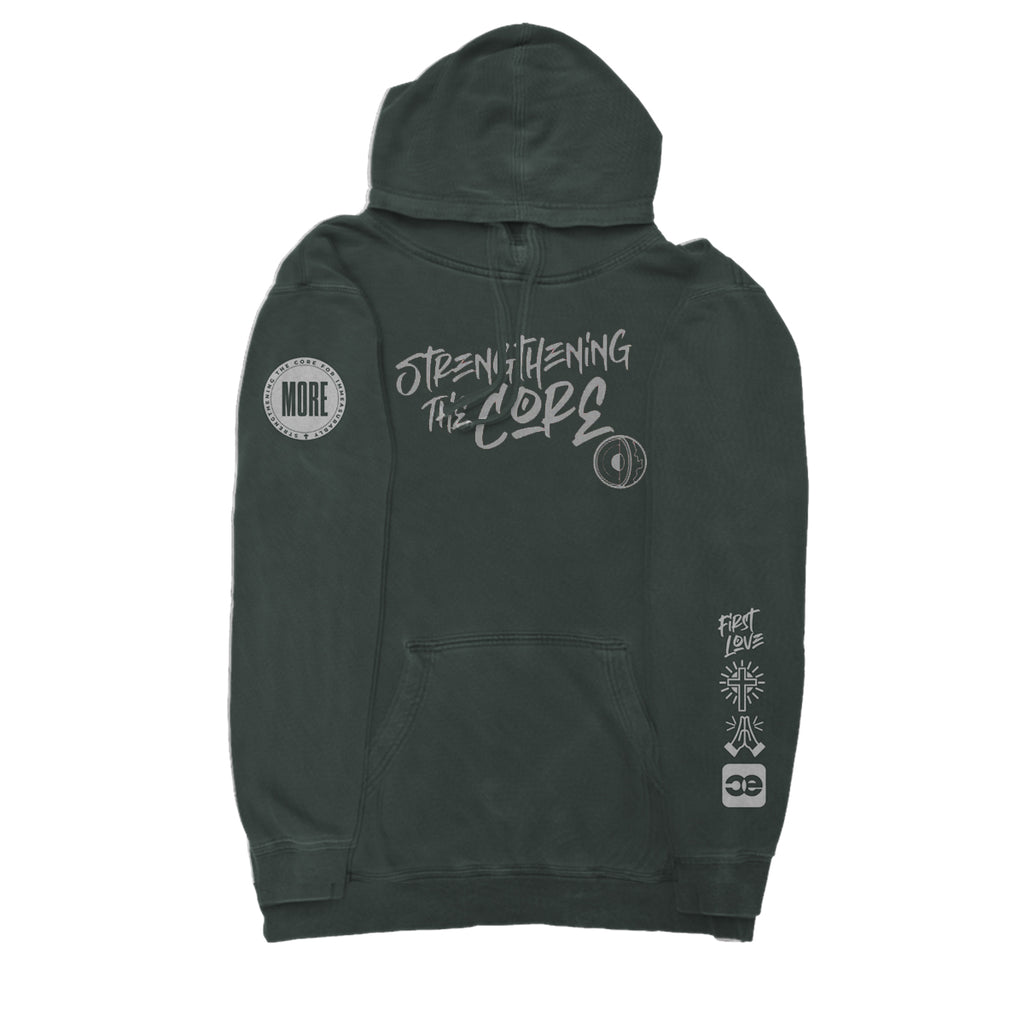 STRENGTHENING THE CORE GREEN HOODIE